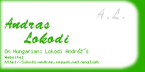 andras lokodi business card